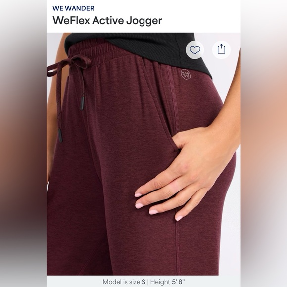 WeWander Active Flex Women's Burgundy Joggers - Picture 2 of 7
